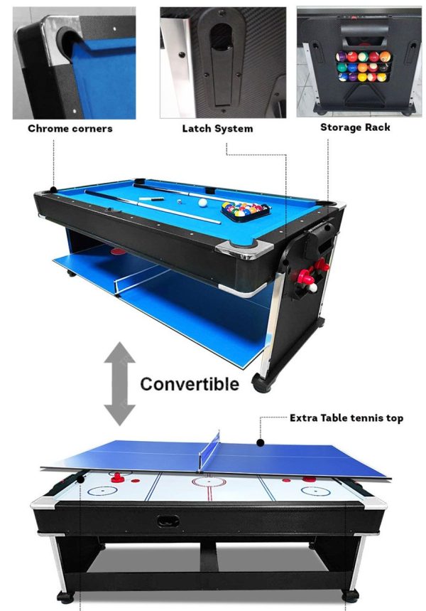 7ft 3in1 snooker/pool table