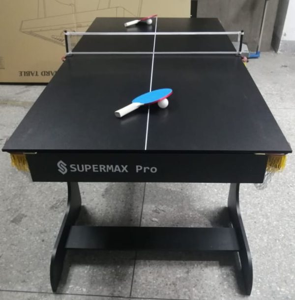 2in1 6ft foldable snooker board with table tennis board ( red felt ) - Image 3