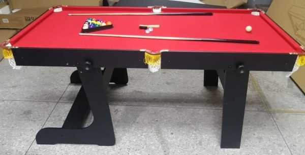 2in1 6ft foldable snooker board with table tennis board ( red felt )