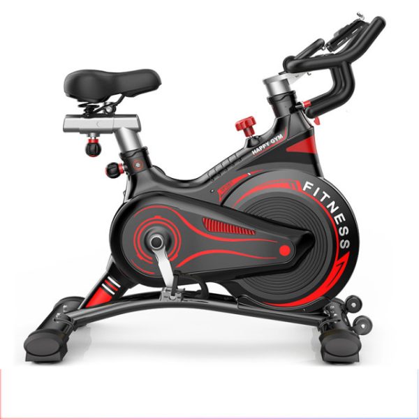 spinning bike red and black