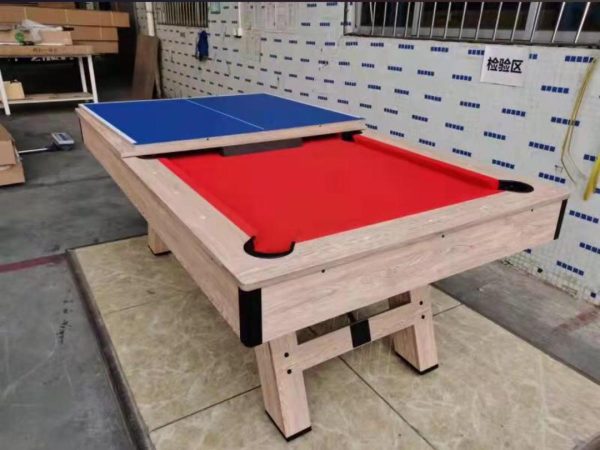 7Ft 3in1 Dining Pool/ Snooker Table With Table Tennis (Red Felt)